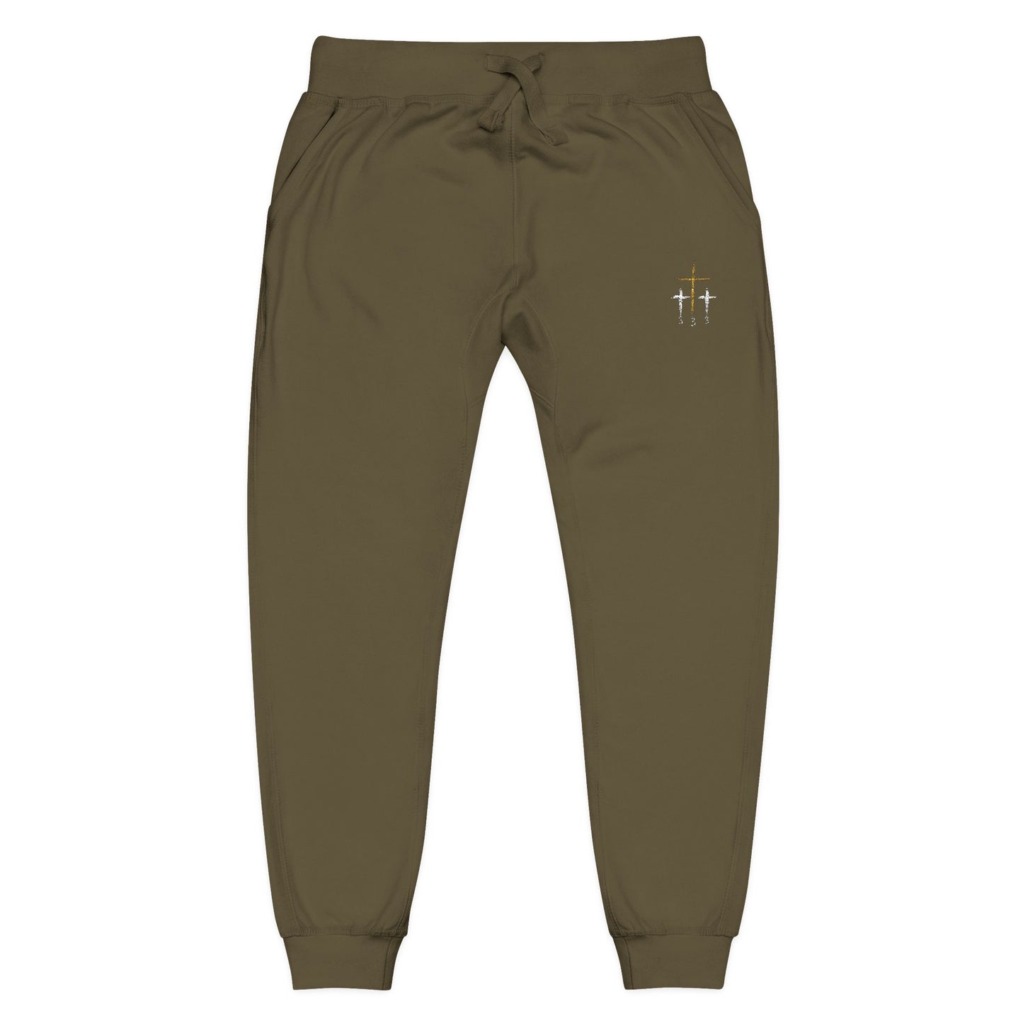 Cozy Unisex Fleece Sweatpants - Perfect for Lounging, Fitness, Relaxation, Travel, Embroidered, Gift Idea