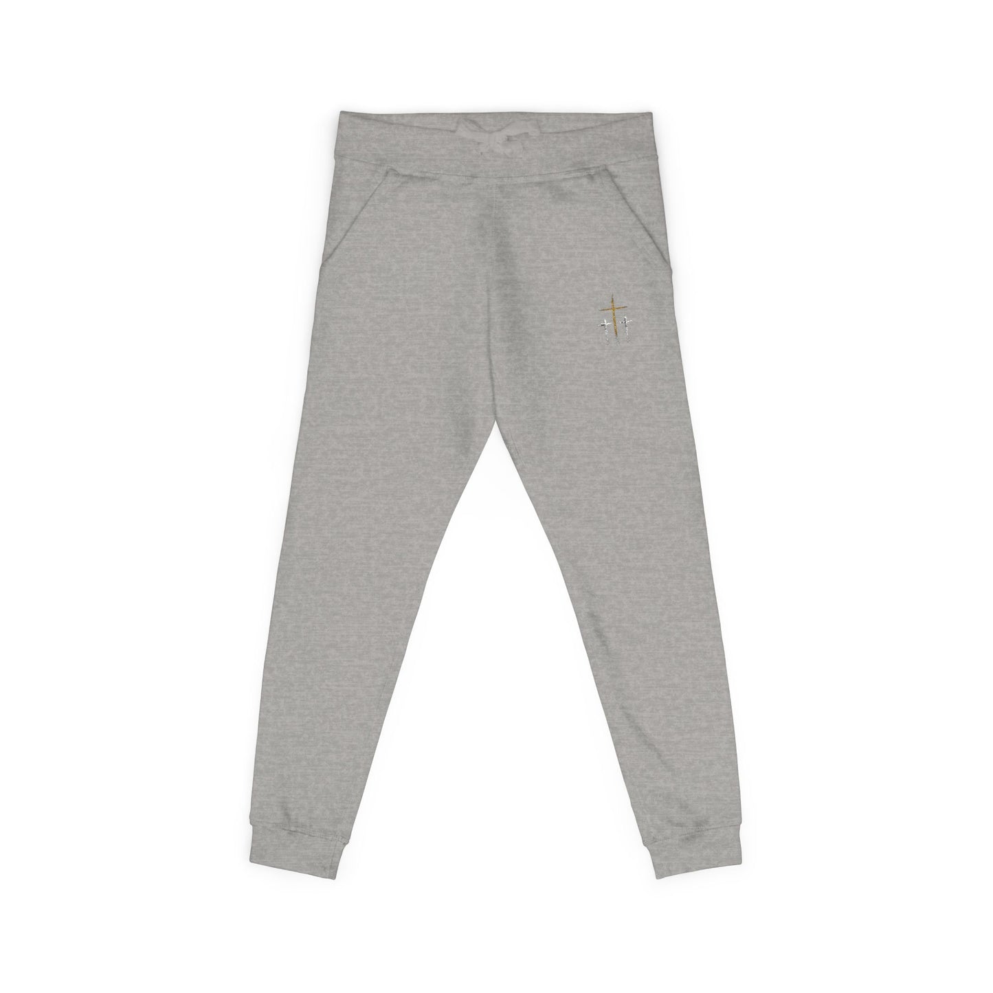 Cozy Unisex Fleece Sweatpants - Perfect for Lounging, Fitness, Relaxation, Travel, Embroidered, Gift Idea