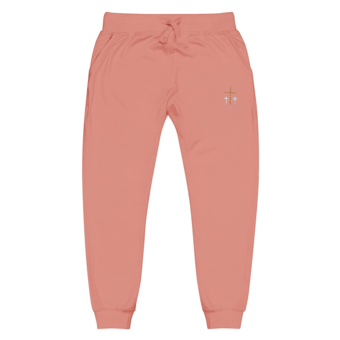 Cozy Unisex Fleece Sweatpants - Perfect for Lounging, Fitness, Relaxation, Travel, Embroidered, Gift Idea