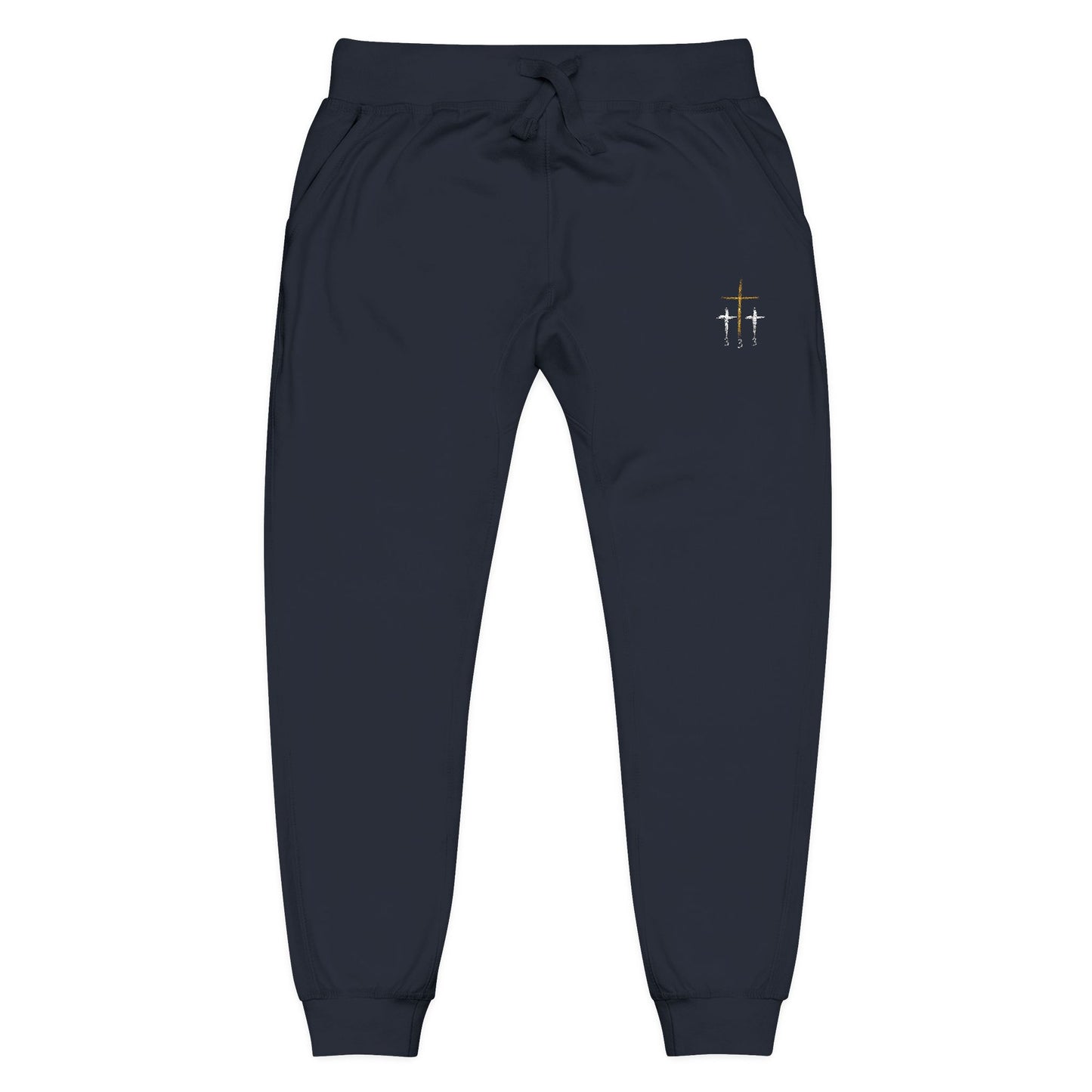 Cozy Unisex Fleece Sweatpants - Perfect for Lounging, Fitness, Relaxation, Travel, Embroidered, Gift Idea