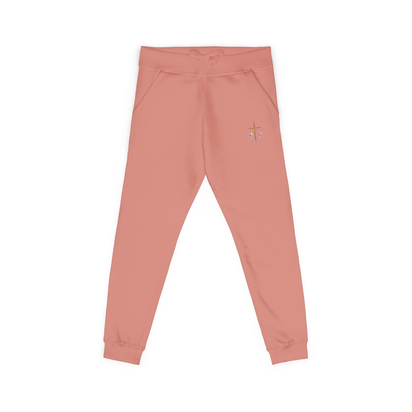 Cozy Unisex Fleece Sweatpants - Perfect for Lounging, Fitness, Relaxation, Travel, Embroidered, Gift Idea