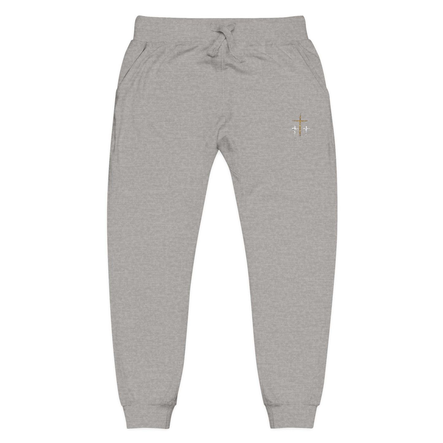 Cozy Unisex Fleece Sweatpants - Perfect for Lounging, Fitness, Relaxation, Travel, Embroidered, Gift Idea
