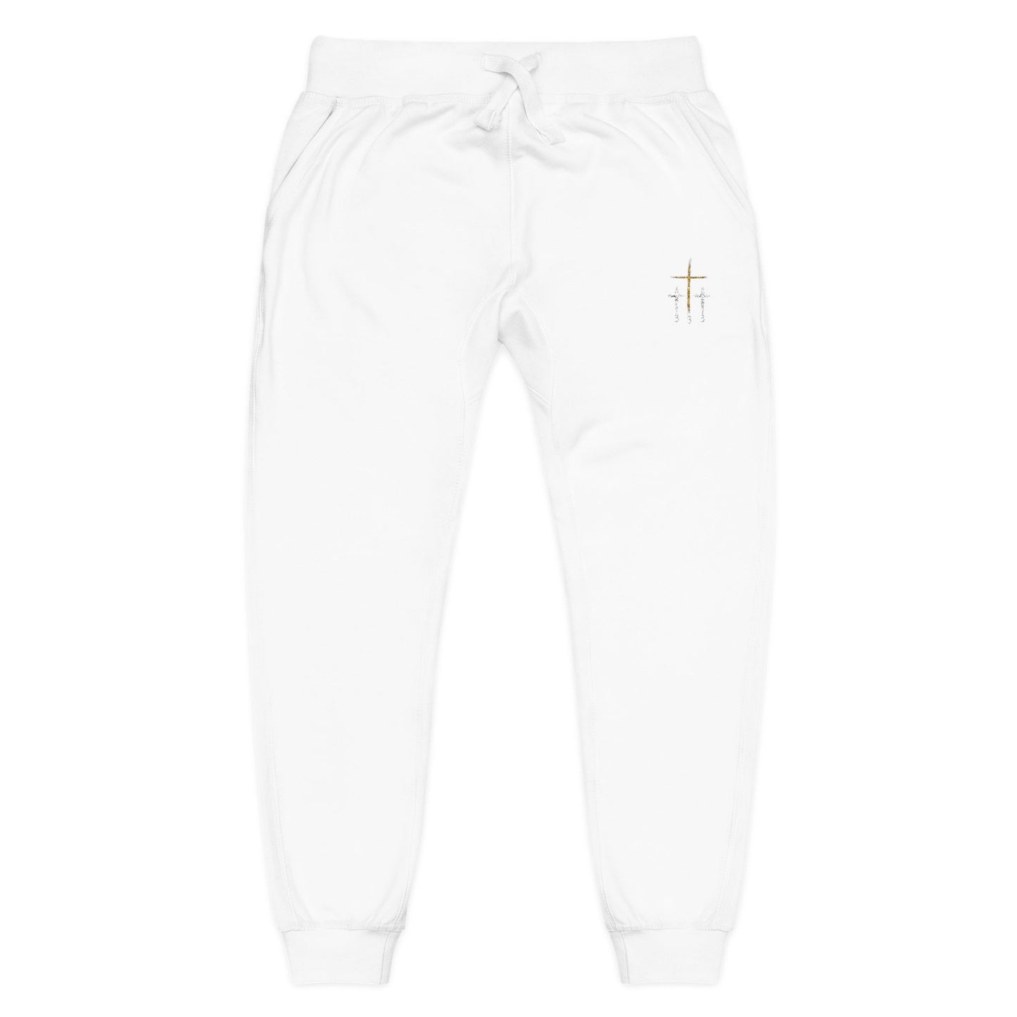 Cozy Unisex Fleece Sweatpants - Perfect for Lounging, Fitness, Relaxation, Travel, Embroidered, Gift Idea