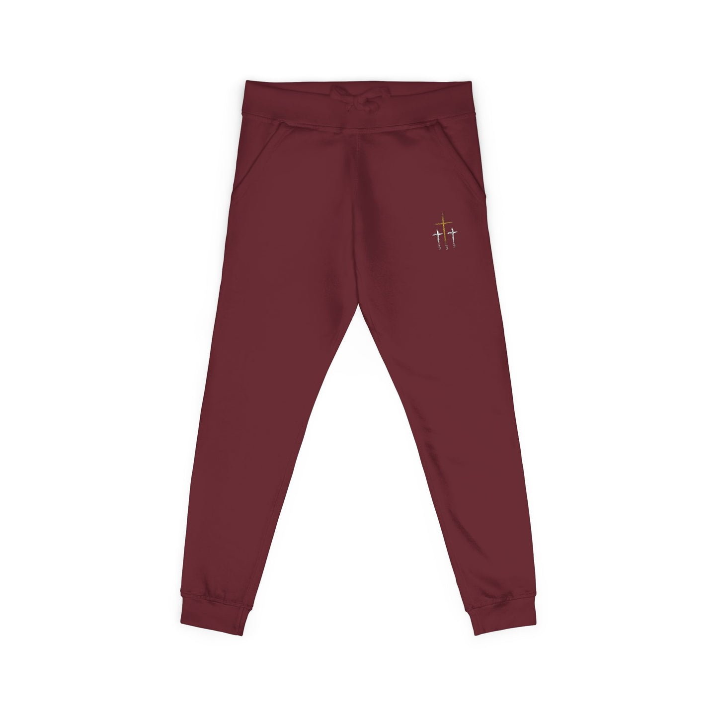 Cozy Unisex Fleece Sweatpants - Perfect for Lounging, Fitness, Relaxation, Travel, Embroidered, Gift Idea