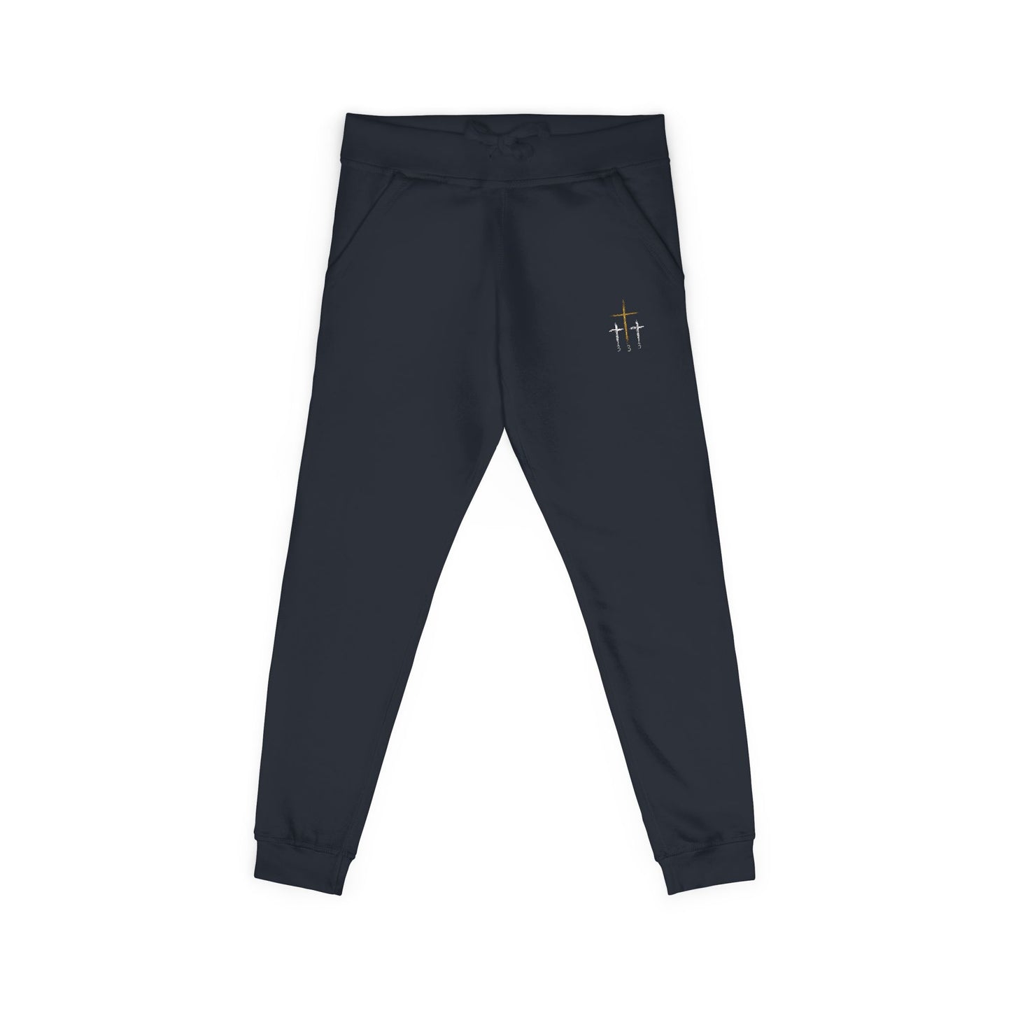 Cozy Unisex Fleece Sweatpants - Perfect for Lounging, Fitness, Relaxation, Travel, Embroidered, Gift Idea