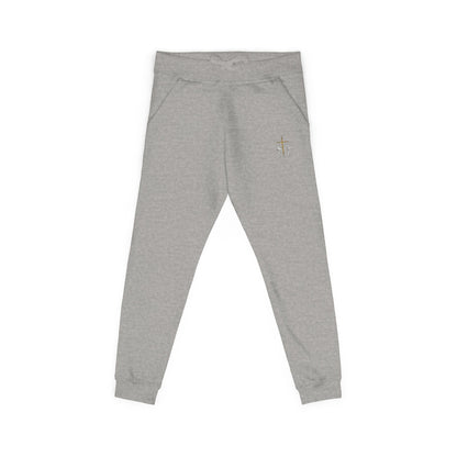Cozy Unisex Fleece Sweatpants - Perfect for Lounging, Fitness, Relaxation, Travel, Embroidered, Gift Idea