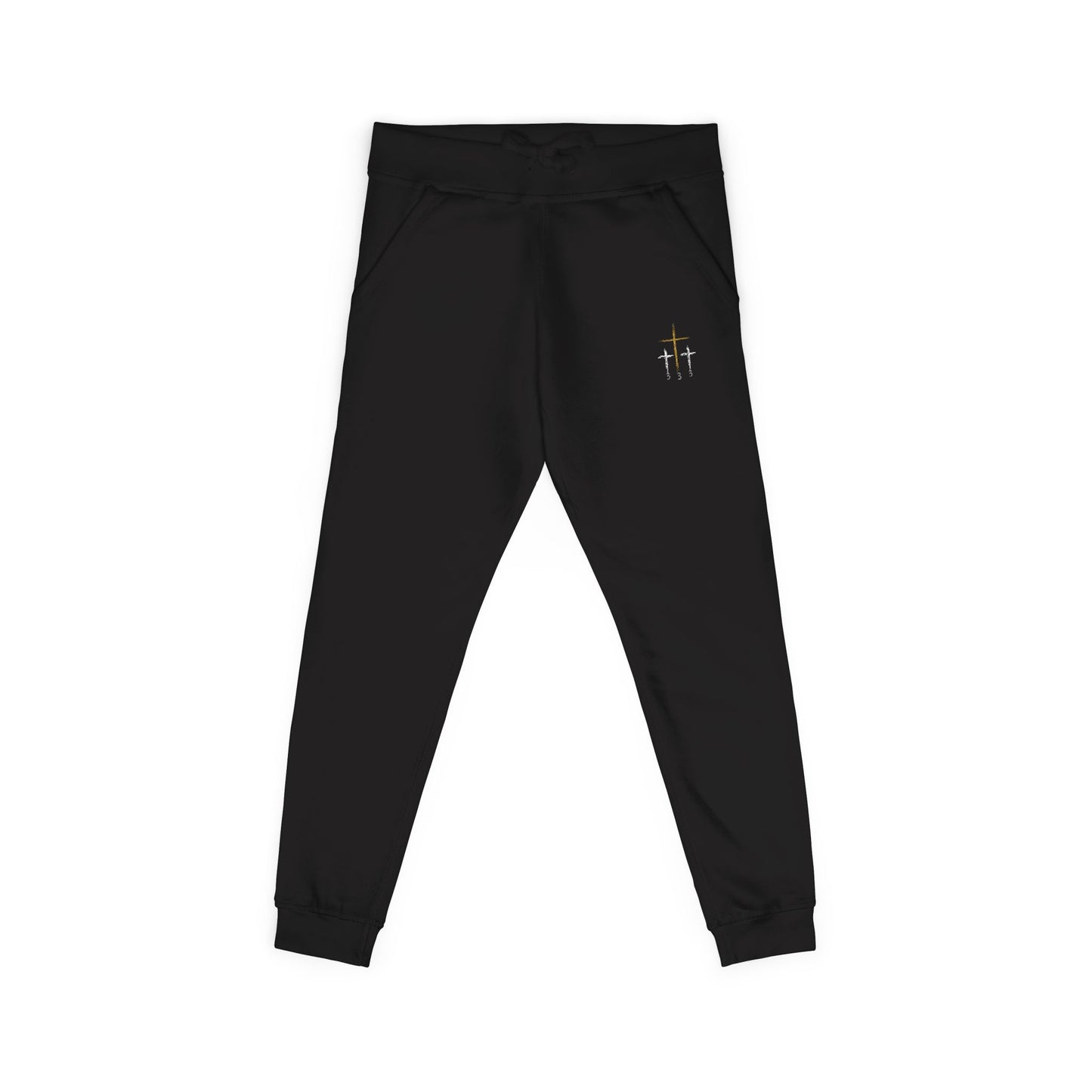 Cozy Unisex Fleece Sweatpants - Perfect for Lounging, Fitness, Relaxation, Travel, Embroidered, Gift Idea