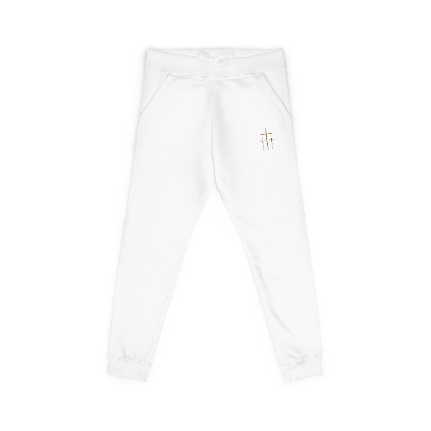 Cozy Unisex Fleece Sweatpants - Perfect for Lounging, Fitness, Relaxation, Travel, Embroidered, Gift Idea