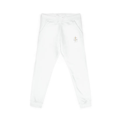 Cozy Unisex Fleece Sweatpants - Perfect for Lounging, Fitness, Relaxation, Travel, Embroidered, Gift Idea