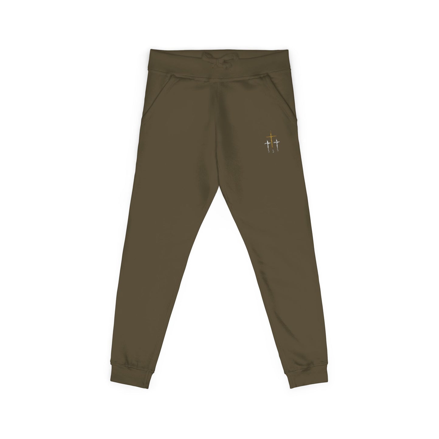 Cozy Unisex Fleece Sweatpants - Perfect for Lounging, Fitness, Relaxation, Travel, Embroidered, Gift Idea