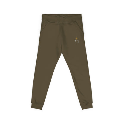 Cozy Unisex Fleece Sweatpants - Perfect for Lounging, Fitness, Relaxation, Travel, Embroidered, Gift Idea