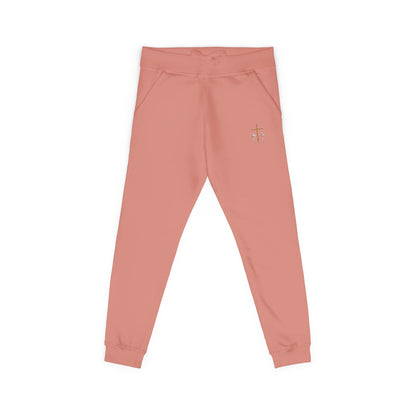 Cozy Unisex Fleece Sweatpants - Perfect for Lounging, Fitness, Relaxation, Travel, Embroidered, Gift Idea