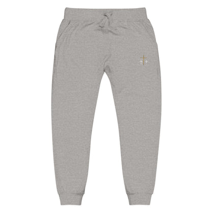 Cozy Unisex Fleece Sweatpants - Perfect for Lounging, Fitness, Relaxation, Travel, Embroidered, Gift Idea