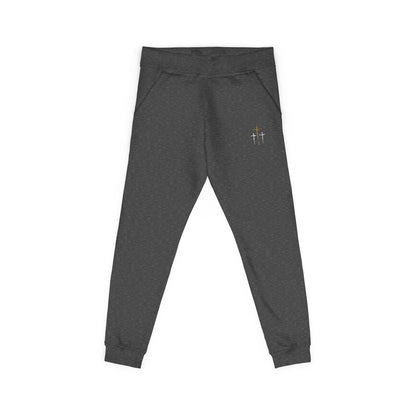 Cozy Unisex Fleece Sweatpants - Perfect for Lounging, Fitness, Relaxation, Travel, Embroidered, Gift Idea